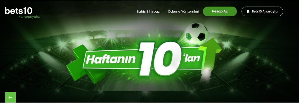 HAFTANIN MAÇLARINA 10 ORAN İLE 2.500 TL KAZAN