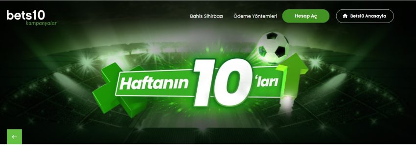 HAFTANIN MAÇLARINA 10 ORAN İLE 2.500 TL KAZAN