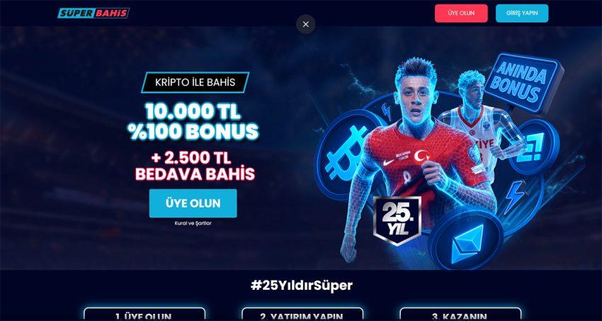 Superbahis'ten 10 000 TL Kripto Bonusu + 500 Bedava Dönüş